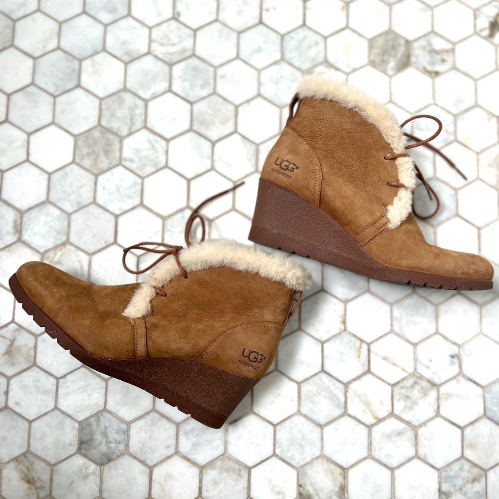 NEW UGG Jeovana Ankle Boot, Waterproof Suede Sheepskin lining. 200g insulation